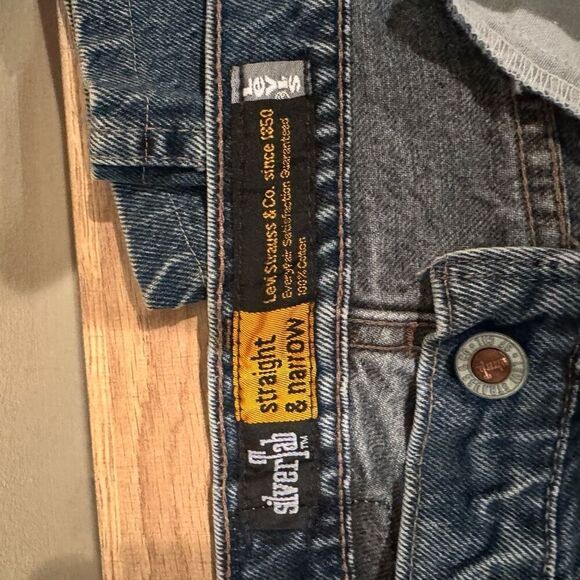 Vintage 90s Levi’s Silvertab Straight & Narrow Leg Jeans 36/34 - Picture 3 of 12